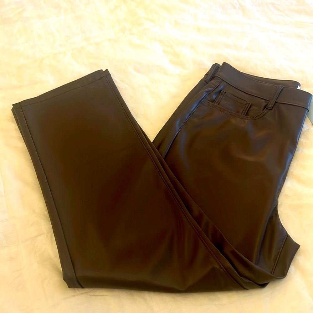 NWT LOFT STRAIGHT LEG FAUX LEATHER PANT